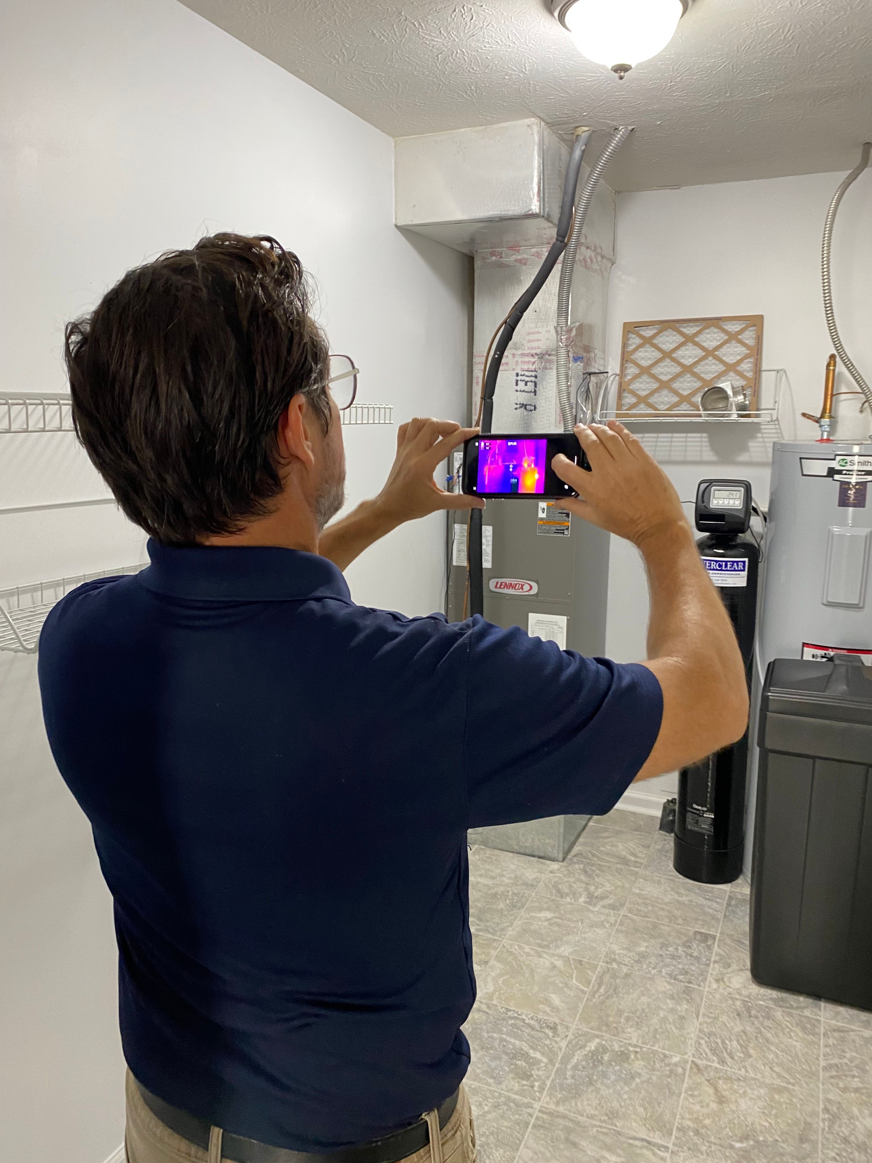 WIN Home Inspector performing an infrared scan inspection