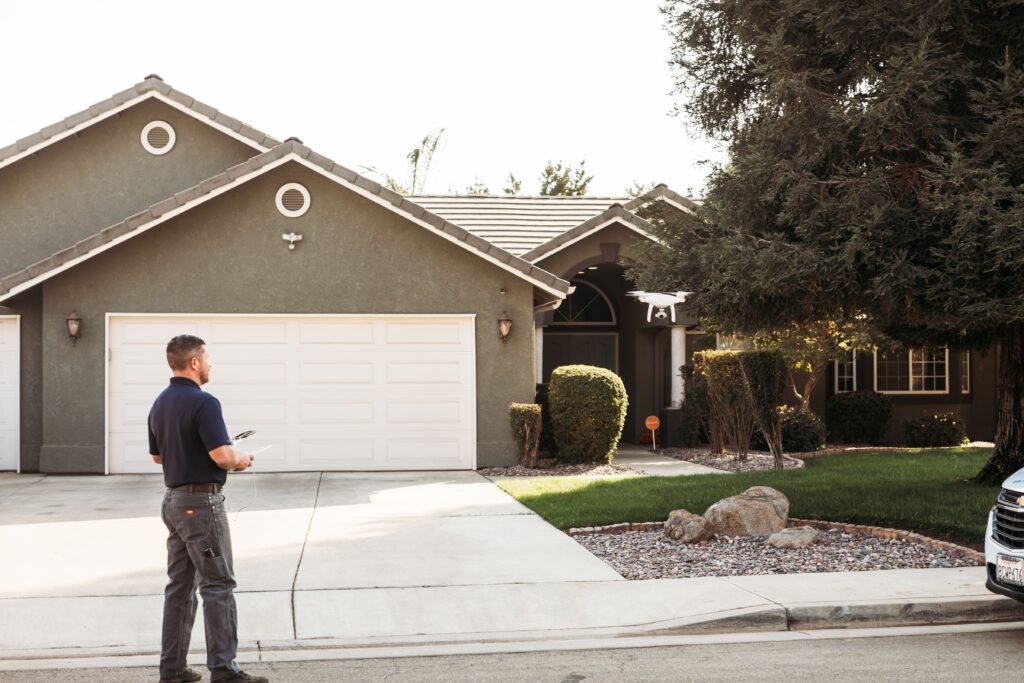 Home Inspector Operating Drone
