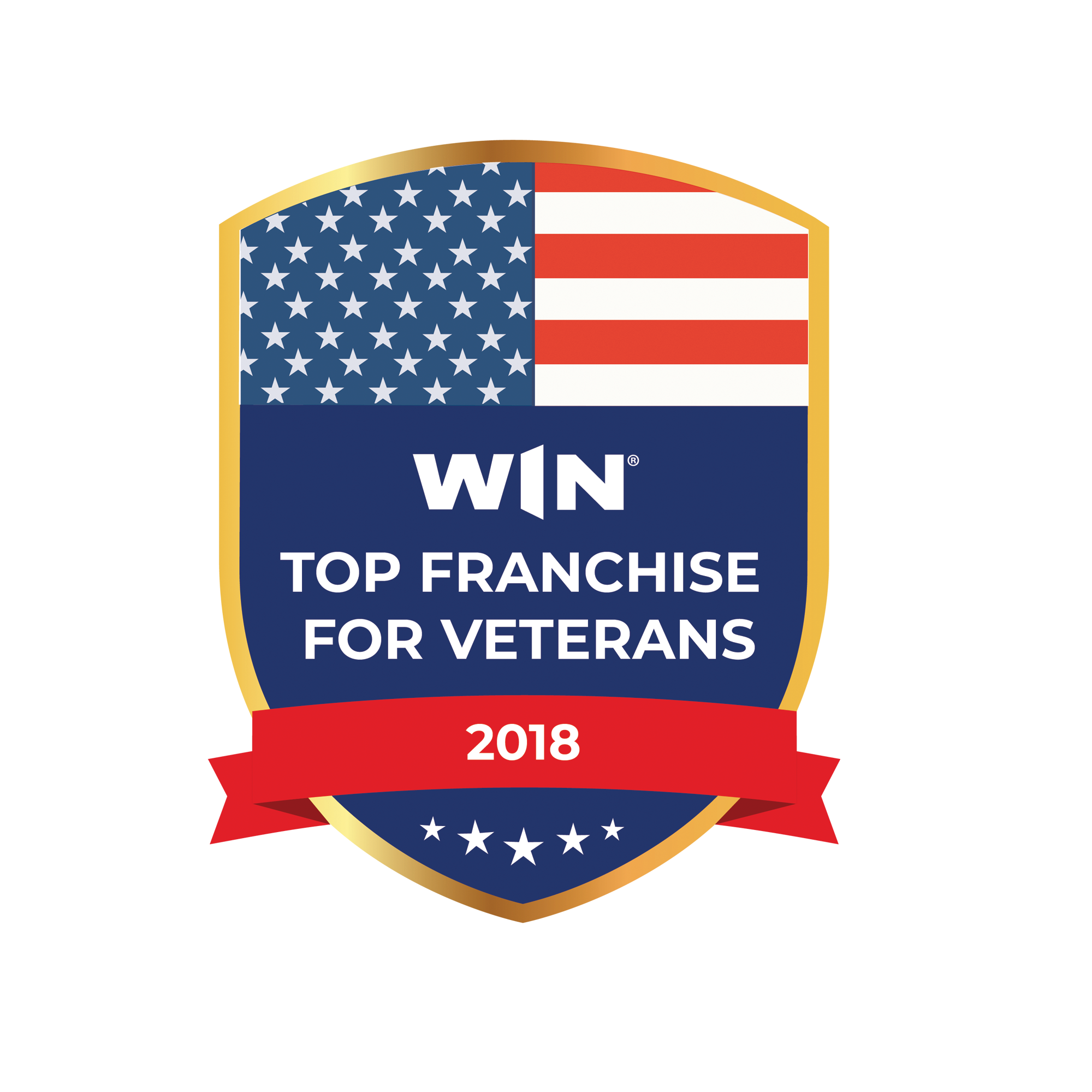 WIN Top Franchise For Veterans Badge 2018