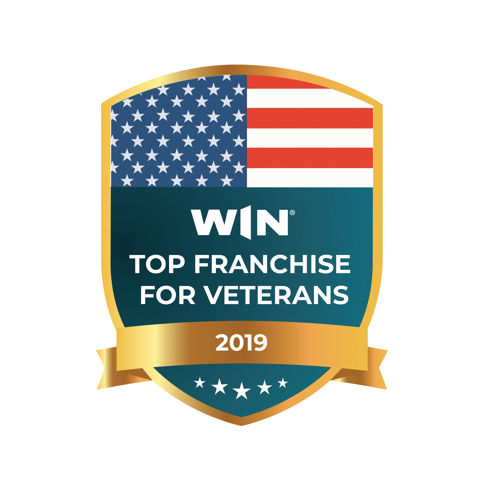 WIN Top Franchise For Veterans Badge 2019
