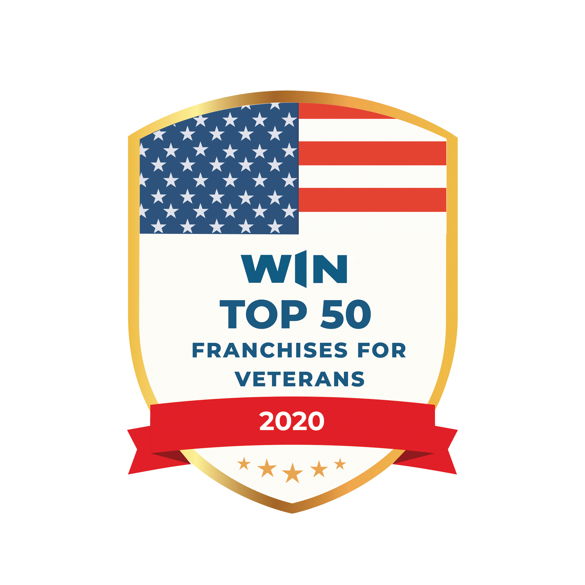 WIN Top 50 Franchises For Veterans Badge 2020
