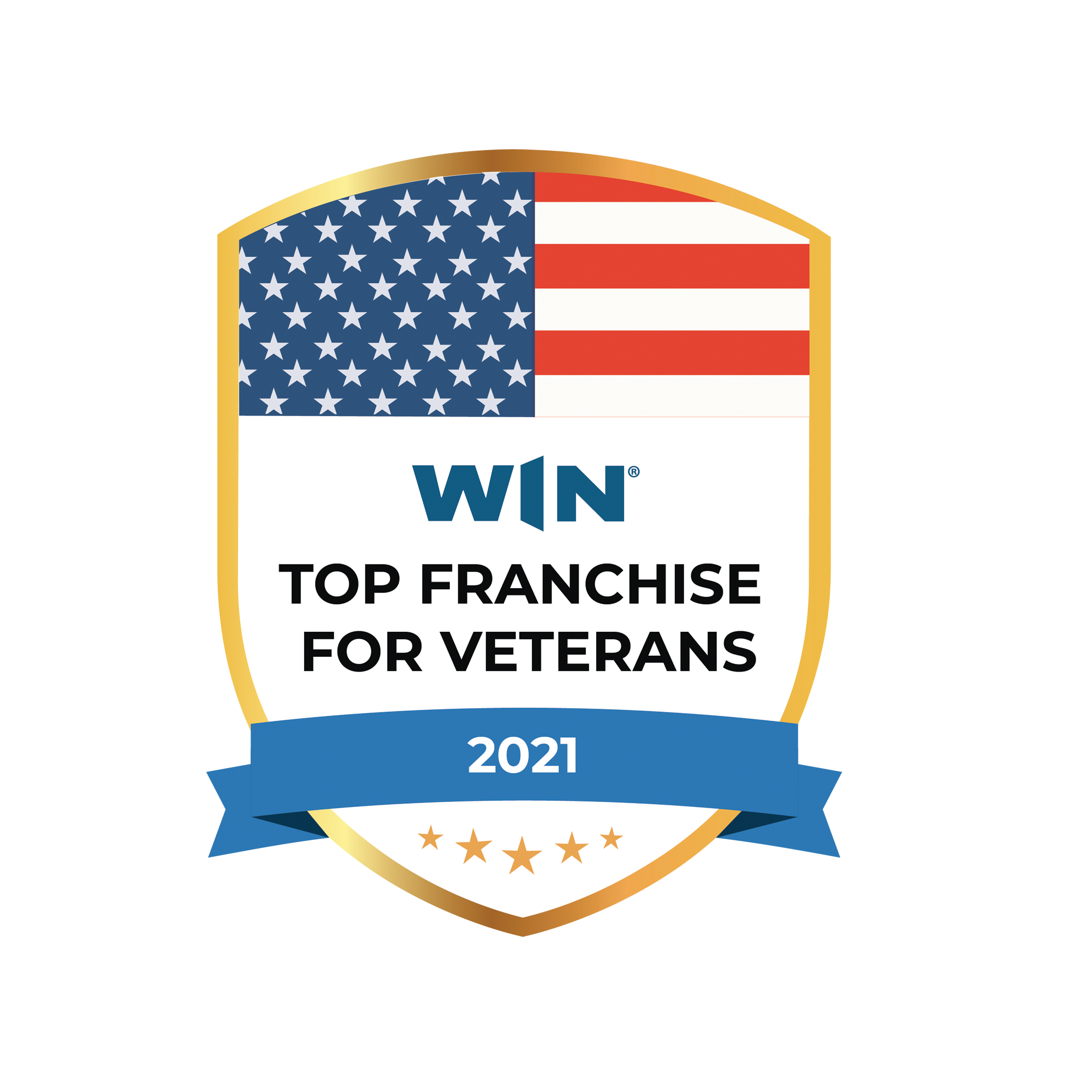WIN Top Franchise For Veterans Badge 2021