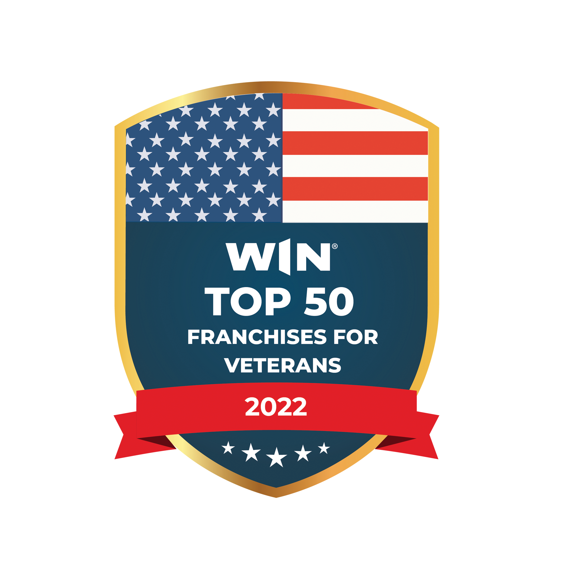 WIN Top 50 Franchises For Veterans Badge 2022