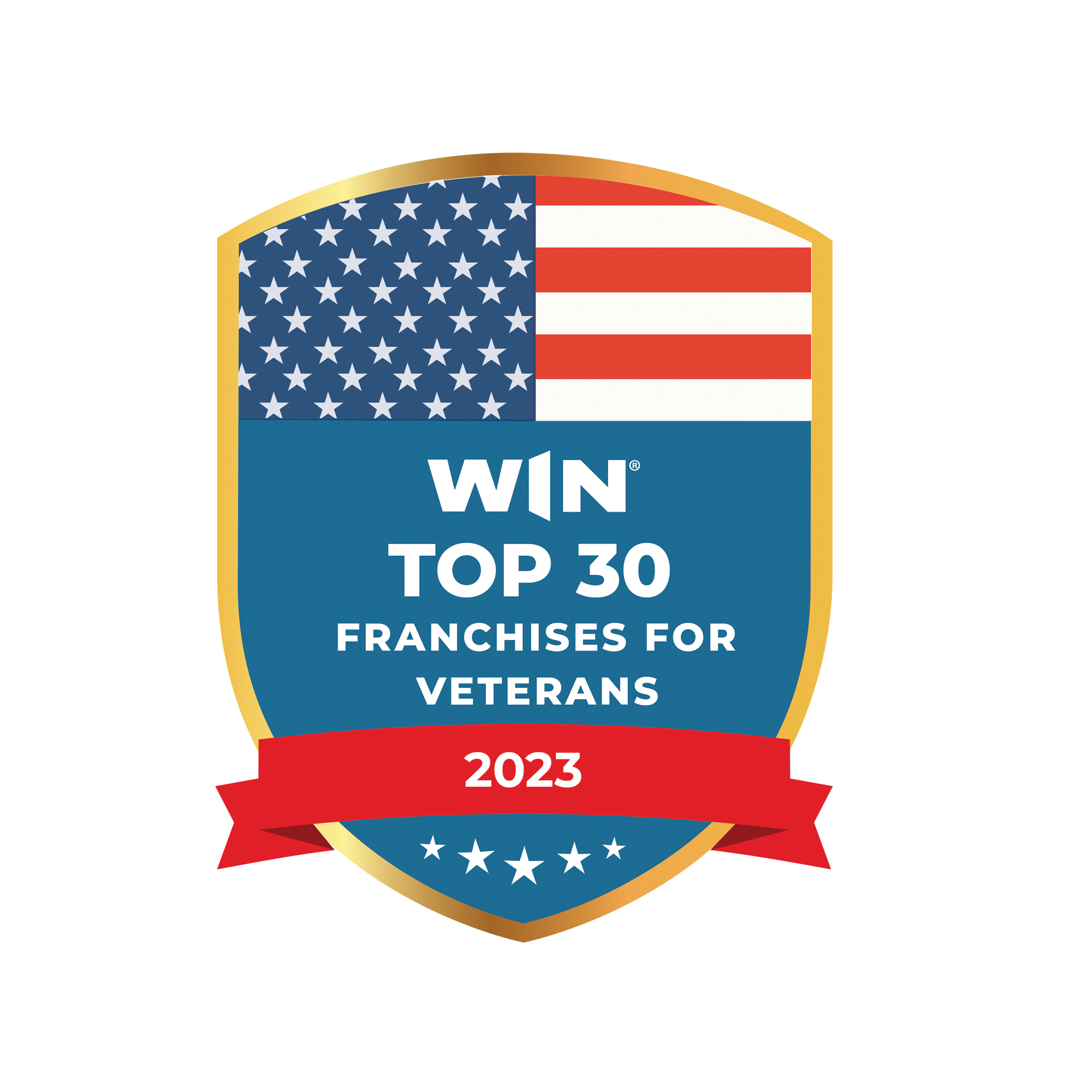 WIN Top 30 Franchise For Veterans Badge 2023