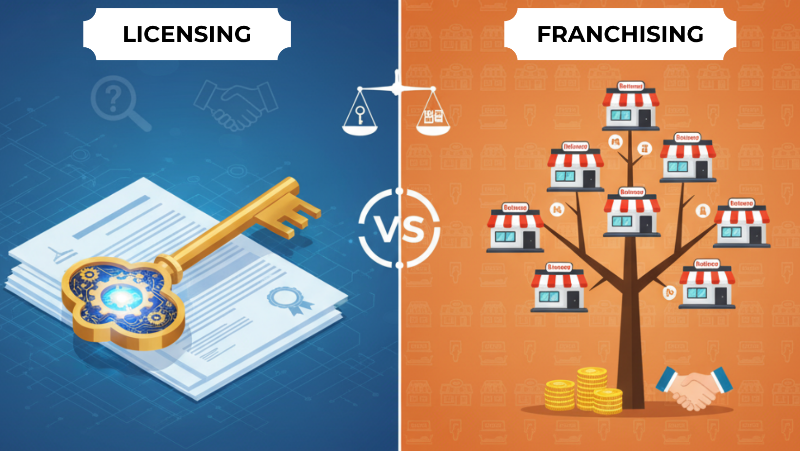 licensing vs franchising banner
